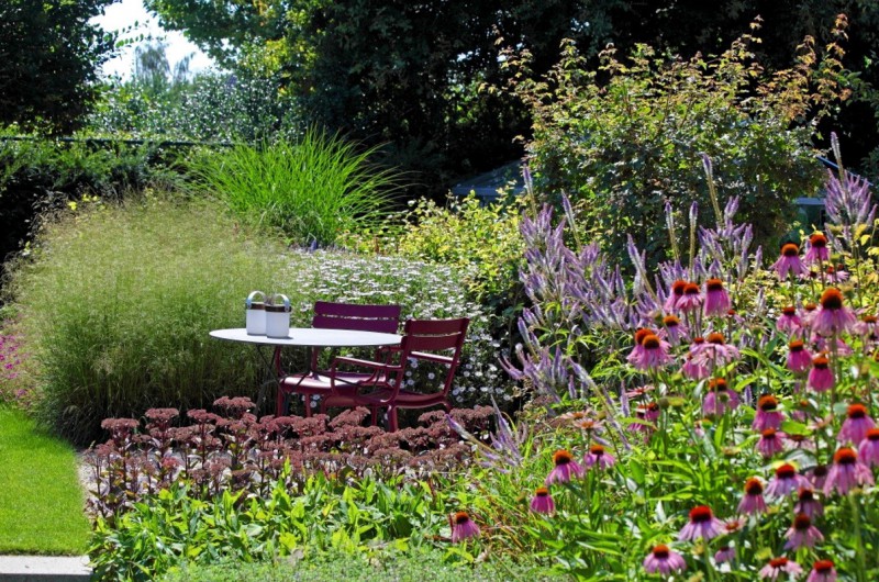 Bloeiende planten borders